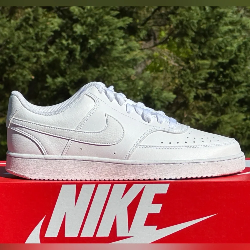 NEW Nike Court Vision Low Next Nature All White - Mens US 8 | Womens US 9.5